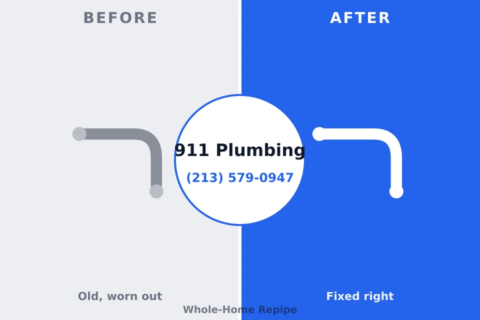 Before and after: plumbing company Aberdeen, IN